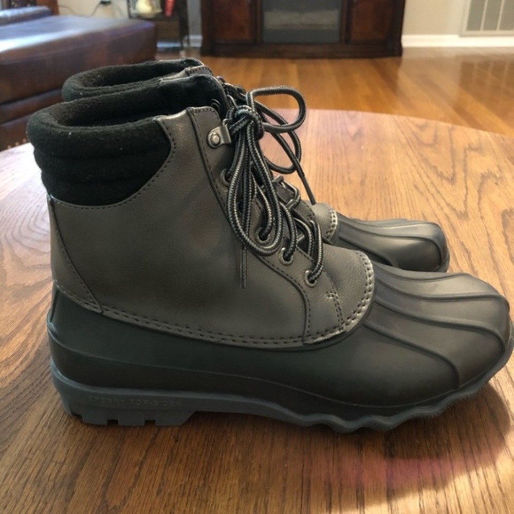 Sperry Top-Sider Brewster WP Boot Mens Black and Grey Boots
